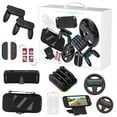 thumbnail image 1 of Game Accessories Kit for Nintendo Switch 2 - Carry Storage Case With Hand Grip, Steering Wheel, Charging Dock & Stand, 1 of 12