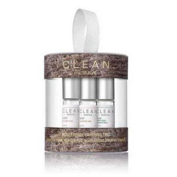 Clean Resererve Rollerball Layering Trio Blonde Rose, Suede Oud, Warm Cotton