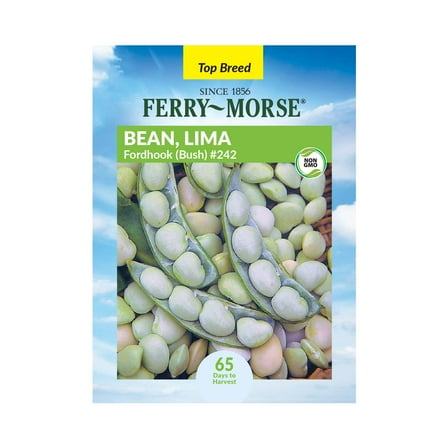 Ferry-Morse 8.5G Bean Lima Fordhook Bush #242 Annual Vegetable Seeds, Full Sun