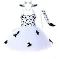 thumbnail image 5 of Byoo Girls' Halter Dress Animal Printed A-Line Tulle Performance Midi Dresses Fairy-Like Cute Carnivals Tutu Dress for Kids White, 5 of 8