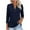 Navy, variant on Lmueinov Womens Tops 3/4 Length Sleeve Shirts with Collar V Neck Business Casual Work Tunic Blouses Basic Tees 2025 Fall Outfits