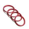 thumbnail image 2 of 4 Pieces Air Condition Ring Ring Easy Installation Vent Outlet Auto Trim Decoration Automobile Aluminum Sticker Replacement for A3 A1 S3, 2 of 7