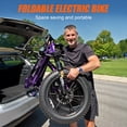 thumbnail image 5 of Folding Electric Bike for Adults (Age 18+), 749W Motor, 48V 15Ah Battery, 20"x4.0 Fat Tire,27.9 MPH Max Speed(PAS Mode), Tested to UL2849 Standard by SGS, 5 of 6