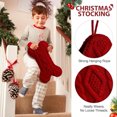thumbnail image 2 of EUZODNAK 16.5 Inches Dog Christmas Stocking, Large Cable Knit Christmas Stockings for Dogs, Knitted Bone Shape Dog Pets Xmas Hanging Stockings Gifts Decorations for Family Holiday Xmas Party, 2 of 6