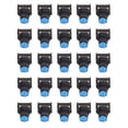 thumbnail image 2 of 25Pcs Push Button Switch Self Locking Momentary 16mm Square with Light Set Kit 24VYellow, 2 of 5
