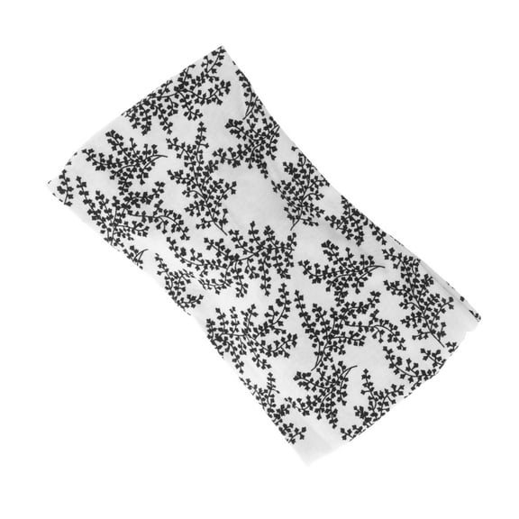 Unique Bargains 1 Pc Breathable Headband Print Tie Headband for Sport White Black