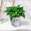 thumbnail image 2 of ​​ZCSKFIN Santa Head Planter with Snowman Resin Design, Cute Tabletop Flowerpot for Christmas Home Decor, Red and Black Hat Decoration as a Festive Container for Small Potted Plants​​, 2 of 4