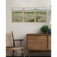 thumbnail image 3 of Drsoum Vintage Wall Art Rustic Meadow Sea of Wildflower Field Landscape Painting Retro Floral Scenery Living Room Decor 12x16in3pcs Brown Framed, 3 of 7
