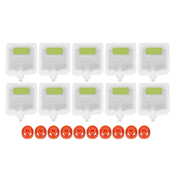 Bolsas de compresión de frutas para bebés, bolsas de puré de frutas 10 piezas fácil de Limpiar portátiles para mermelada para niños pequeños