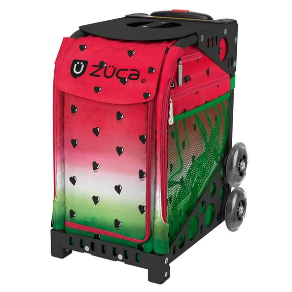 Zuca 18" Sport Watermelon Dew Bag with Flashing Wheels (Black Frame)
