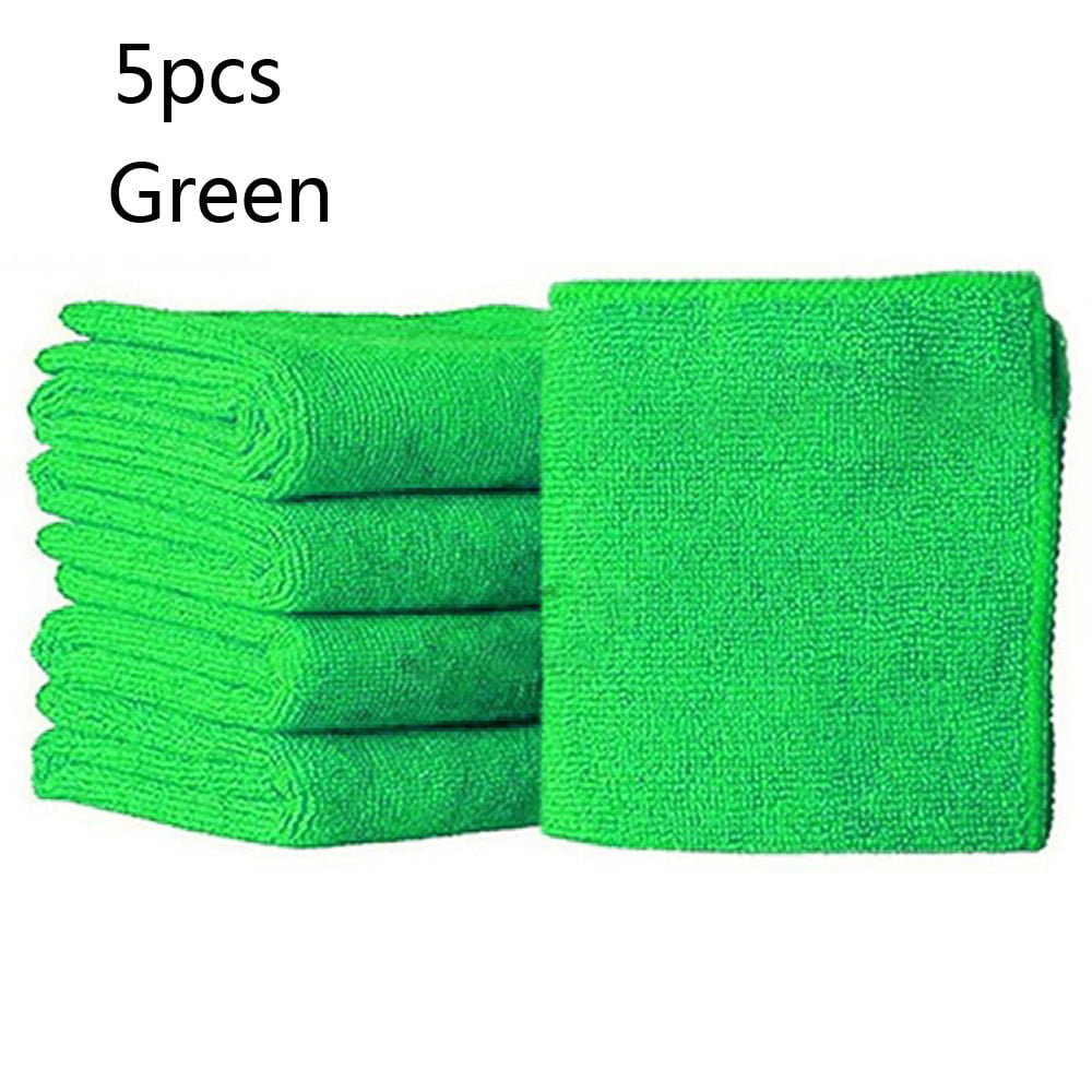 5pcs Microfiber Cleaning Cloth Towel Car Bike Polishing Duster Home Wash 