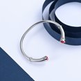 thumbnail image 4 of Memorial Stainless Steel Bangle with Red Birthstone Cremation Jewelry for Ashes Funeral Urns Bracelet, 4 of 7