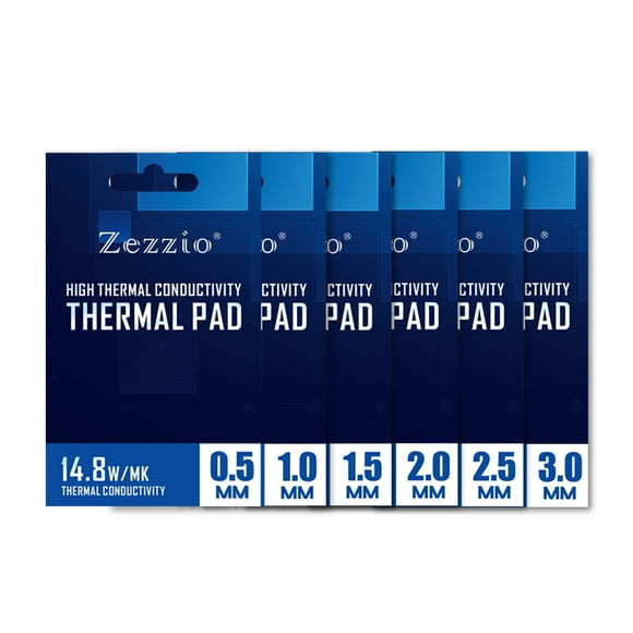 Coussinet en Silicone Dissipant la Chaleur 12.8 14.8 16.8W/MK pour CPU GPU RAM Carte Mère Multifonction Haute performance Coussinet Thermique 14.8W 85x45mm 2.5mm Épaisseur