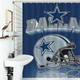 thumbnail image 3 of Football Cowboys Shower Curtain Modern Home Bathroom Bathtub Decor Waterproof Fabric with Hooks, 3 of 6