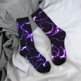 thumbnail image 5 of Rateoe Galaxy Lightning for Women Casual Calf Socks - Cute Crew Socks - Thin Soft Above Ankle Socks Size 5-11, 5 of 6