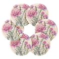 thumbnail image 2 of Carnation Flowers 6 Pcs Drink Coasters with Holder Absorbent Coasters Woven Coasters for Drinks Table Desk Protection Home Decor, 2 of 7