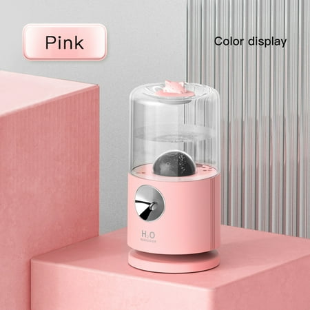 

Finelylove Portable Mini Projection Humidifier 400ml Small Cool Mist Humidifier USB Personal Desktop Humidifier For Bedroom Office Home Super Quiet 90° Automatic Rotation