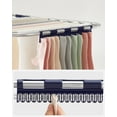 thumbnail image 4 of SONGMICS Tendedero, Plegable de 2 Niveles, Alas Ajustables en Altura, con Clips para Calcetines, 33 Barras para Secar la Ropa, Plata y Azul, 4 of 5