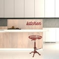 thumbnail image 6 of 23" Red Backless Adjustable Height Bar Chair With Footrest, 6 of 6