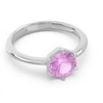 thumbnail image 3 of 2.00 Carat Round Shape Pink Sapphire Gemstone Sparkle Engagement Ring for Ladies Solid 18K White Gold Size 11 by Diamond Capitals, 3 of 8