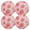 Pink, variant on Ryvnso Strawberry and Heart Round Plate Mats Dining Table Placemat Set of 4 for Holiday Decoration