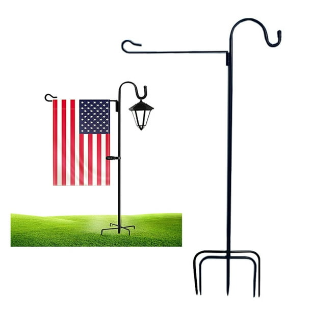 Garden Flag Holder Stand and Shepherd Hook, 54 Inches with 1/2 Inch