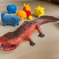 thumbnail image 1 of Modelo Animal de dinosaurio de juguete, coleccionables portátiles, adorno realista, figura de dinosaurio para césped, sala de estar, coche, regalos de Rojo, 1 of 8