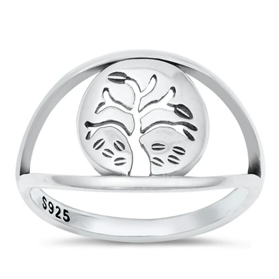 Wholesale Tree of Life Ring .925 Sterling Silver Band Jewelry Female Male Unisex Size 6