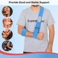 thumbnail image 5 of SupreGear Arm Sling, Adjustable Lightweight Comfortable Shoulder Immobilizer, 71 inch/180cm, Blue, 5 of 8