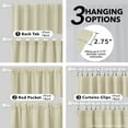 thumbnail image 6 of Deconovo Blackout Curtains for Kitchen Windows, Room Darkening Panels with Back Tab and Rod Pocket, Beige, 2 Pieces, 52"x45", 6 of 8