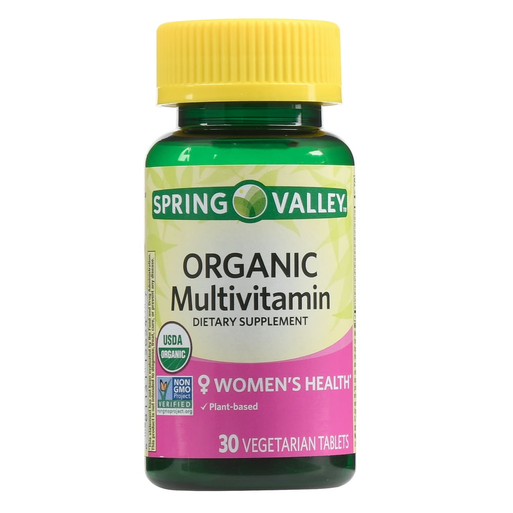 Spring Valley Women's Organic Multivitamin Vegetarian Tablets, 30 Ct