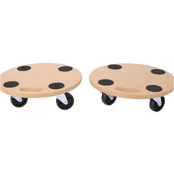 JERFIT 15" Heavy Duty Furniture Moving Dolly, 500 lbs Capacity Wood Appliance Mover with 4 Wheels for Piano, Couch, Refrigerator, Indoor Outdoor Use