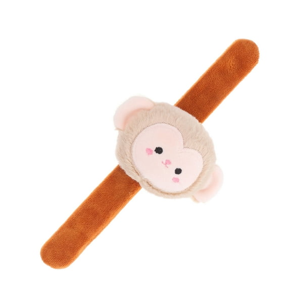PTOOTP Animal Slap Bracelets Plush Monkey Wristbands Stress Relief Birthday Parties 1Pack