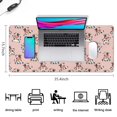 thumbnail image 5 of Long Mouse Pads for Desk,Pink Cow Bell Pattern Desk Mats on Top Of Desks, Desk Mouse Pad Extra Large with 3mm Non-Slip Base and Stitched Edge for Gaming,Office,Work,Home 35.4"x15.7", 5 of 6