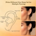 thumbnail image 6 of Titanium Huggie Hoop Earrings 6/8/10mm Hypoallergenic Earrings Hoop Cartilage Helix Lobes Hinged Sleeper Earrings for Men Women, 6 of 8