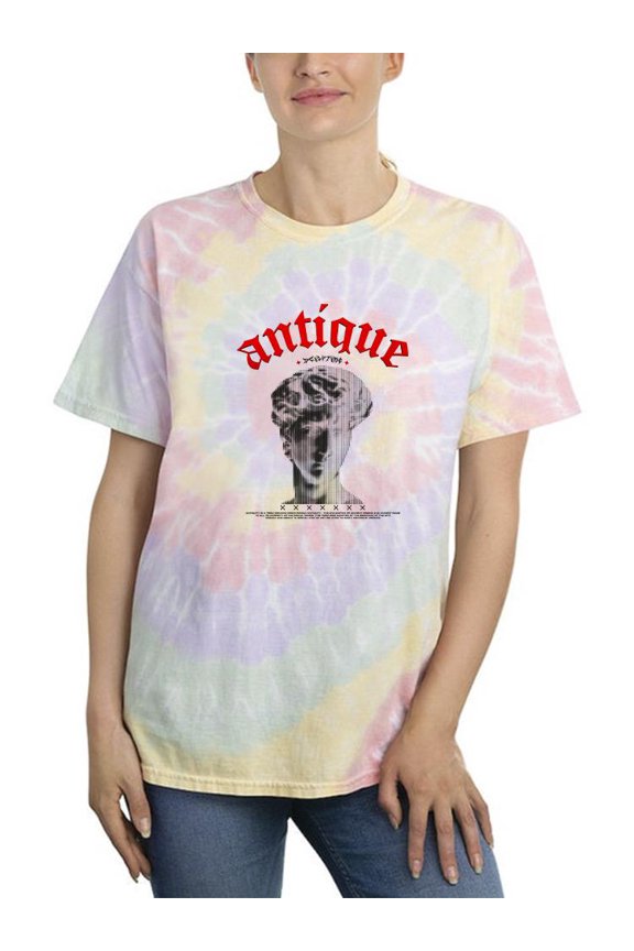 David Halftone Antique Tie Dye Spiral Women -Image by Shutterstock, Female XX-Large