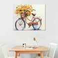 thumbnail image 2 of Nawypu  Yellow Bicycle Flower Painting Wall Art Watercolor Abstract Bike with Floral Bouquet Wildflowers Canvas Picture for Farmhouse Kitchen Living Room Bedroom Bathroom, 2 of 4