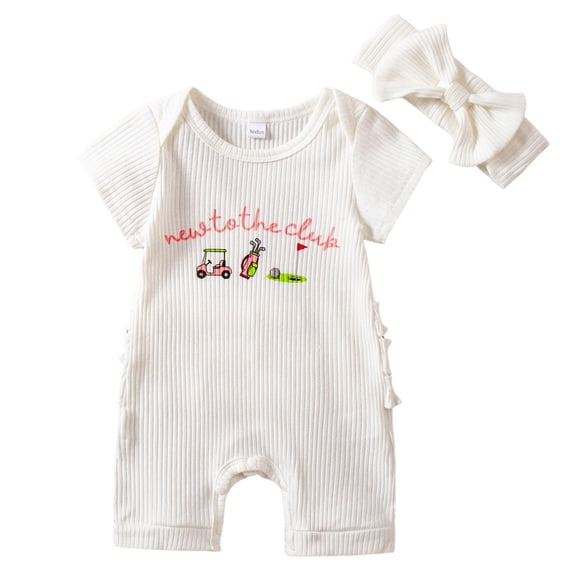 Ymyiu Baby Rompers Girl Summer Toddler Baby Girl Bell Bottoms Romper Jumpsuit Kids Suspender Flare Pants Outfit 0 12 Months (White,0-12 Months)