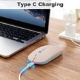 thumbnail image 3 of SANPTENT LED Wireless Mouse, Slim Rechargeable Silent Mouse, 2.4G Portable USB Optical Computer Mice with USB Receiver - Pink, 3 of 7