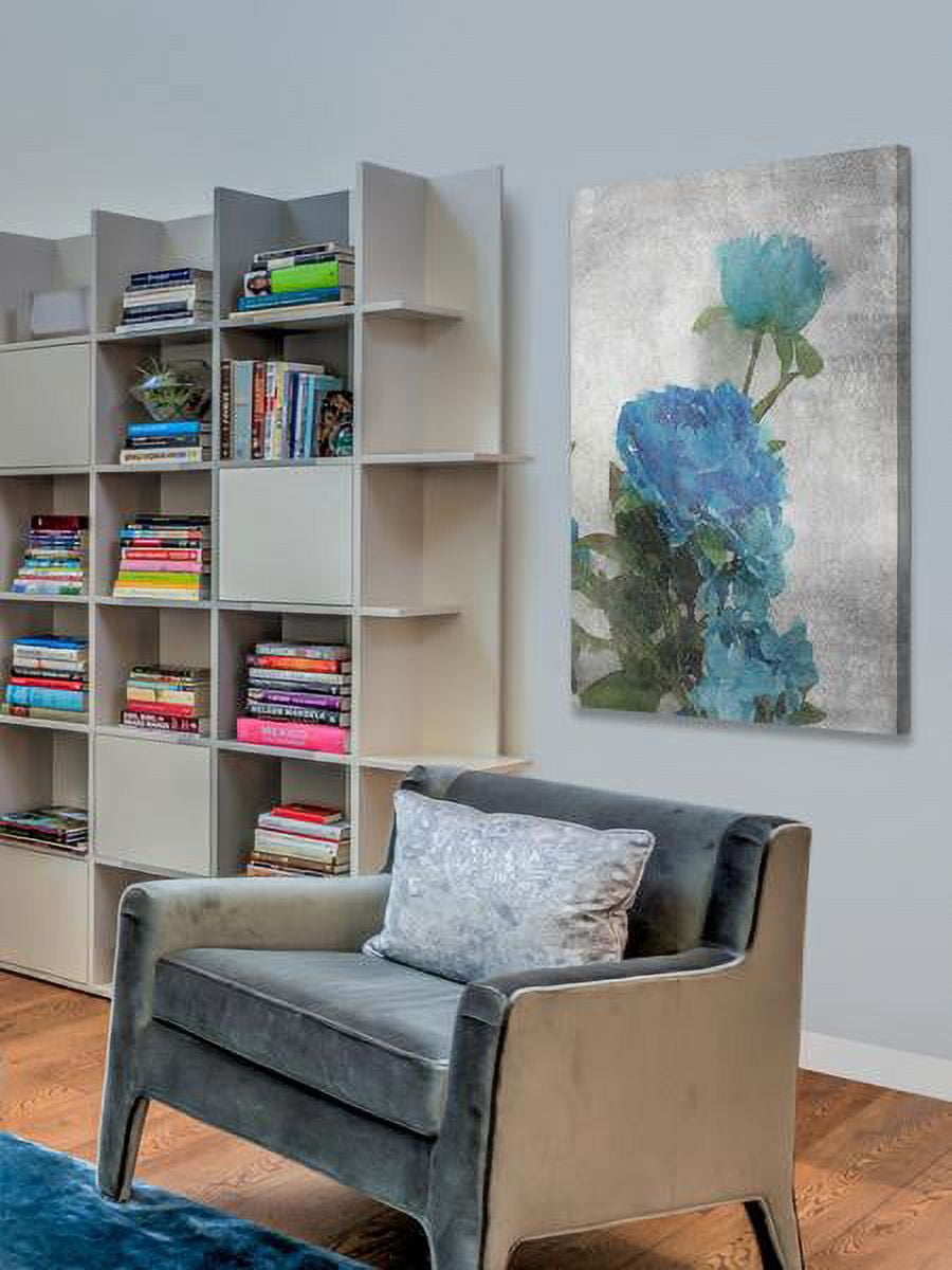 "Midnight Blue 3" Painting Print on Wrapped Canvas