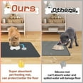 thumbnail image 2 of Waterproof Pet Feeding Mat Heavier and Thicker Placemats for Cat Dog Water Bowl Food Mats for Prevent Food and Water Spillage and Protect the Floor Mat, 2 of 4