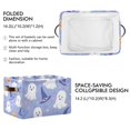 thumbnail image 2 of Yayeee 2 Pack Canvas Storage Basket with Handles for Shelves Fabric Bins Closet Organizer, Blue Halloween, 2 of 8