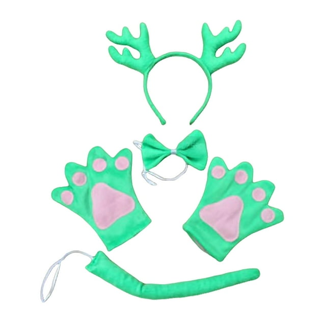 4x Animals Costume Set Halloween Decorative Headwear Animal Ears Headband Adult