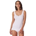 thumbnail image 2 of SCHIESSER Camisetas interiores para mujer, pack de 4 - «Cotton Essentials», camiseta sin mangas, algodón Blanco 3XL (XXX-Large), 2 of 5