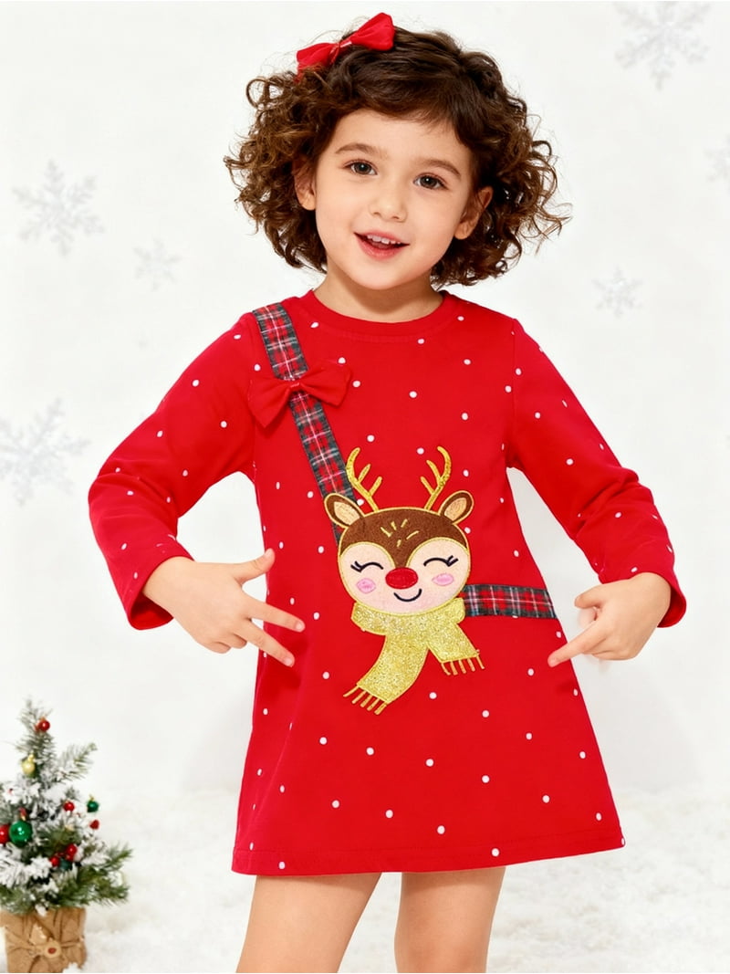 red christmas dress 3t Toddler Christmas Dress, Red Christmas Girls Dress, Baby Girl Dress for Xmas,  Baby Red Dress With Embroidery