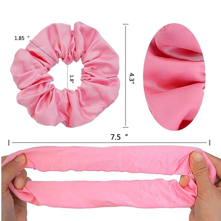 60 Colors Silk Large Satin Hair Scrunchies Elastic Hair  display picture 1