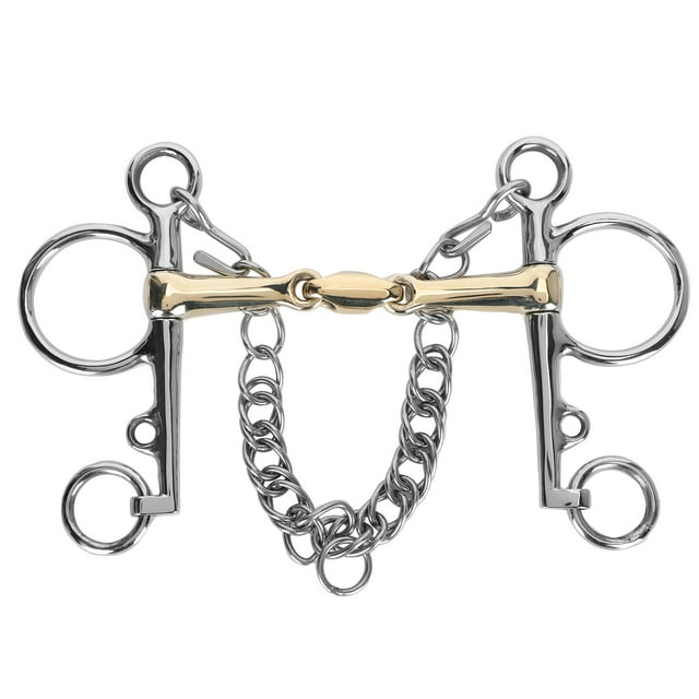 Accesorio de broca de caballo Pelham de acero inoxidable, accesorio de conector de latón de silicona articulado