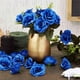 thumbnail image 5 of Flores Artificiales Cabezas de Flores de Rosas de Seda, 250 Piezas (Azul Oscuro), 5 of 5