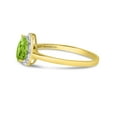 thumbnail image 4 of 10k Yellow Gold Pear Peridot And Diamond Ring, 4 of 6