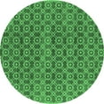 thumbnail image 1 of Ahgly Company Indoor Round Oriental Emerald Green Industrial Area Rugs, 3' Round, 1 of 4